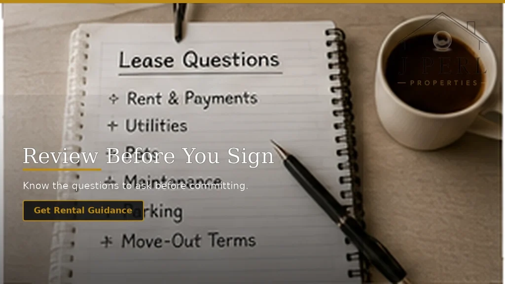 Review your rental agreement before signing with J Perl Properties