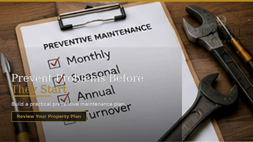 Build a preventive maintenance plan with J Perl Properties